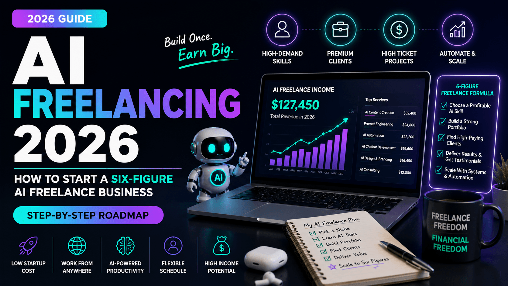 AI Freelancing 2026: How to Start a Six-Figure AI Freelance Business (Step-by-Step)